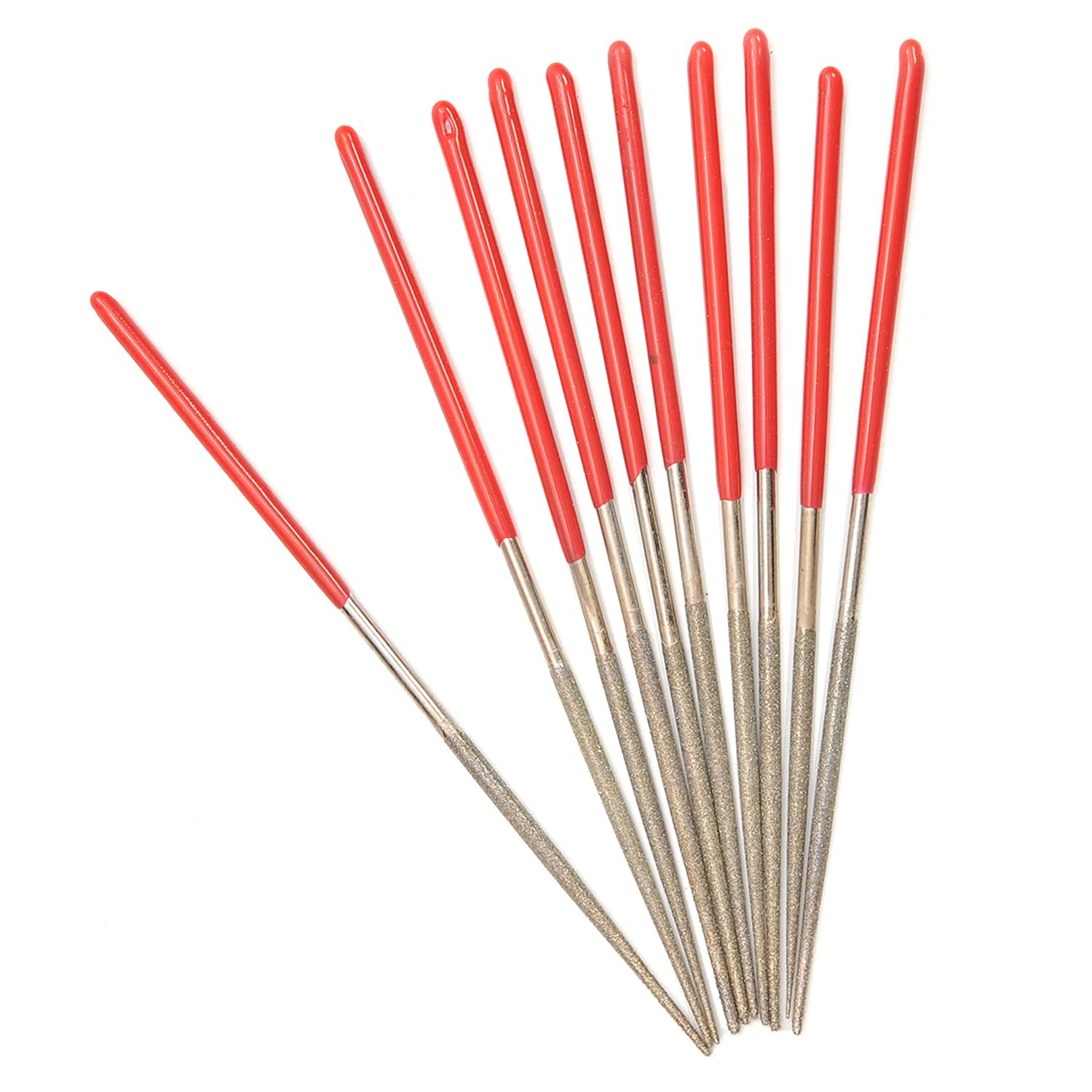 Auniwaig 150 Grit Mini Diamond Needle File 2mm x 100mm Small 10pcs;2mm*100mm