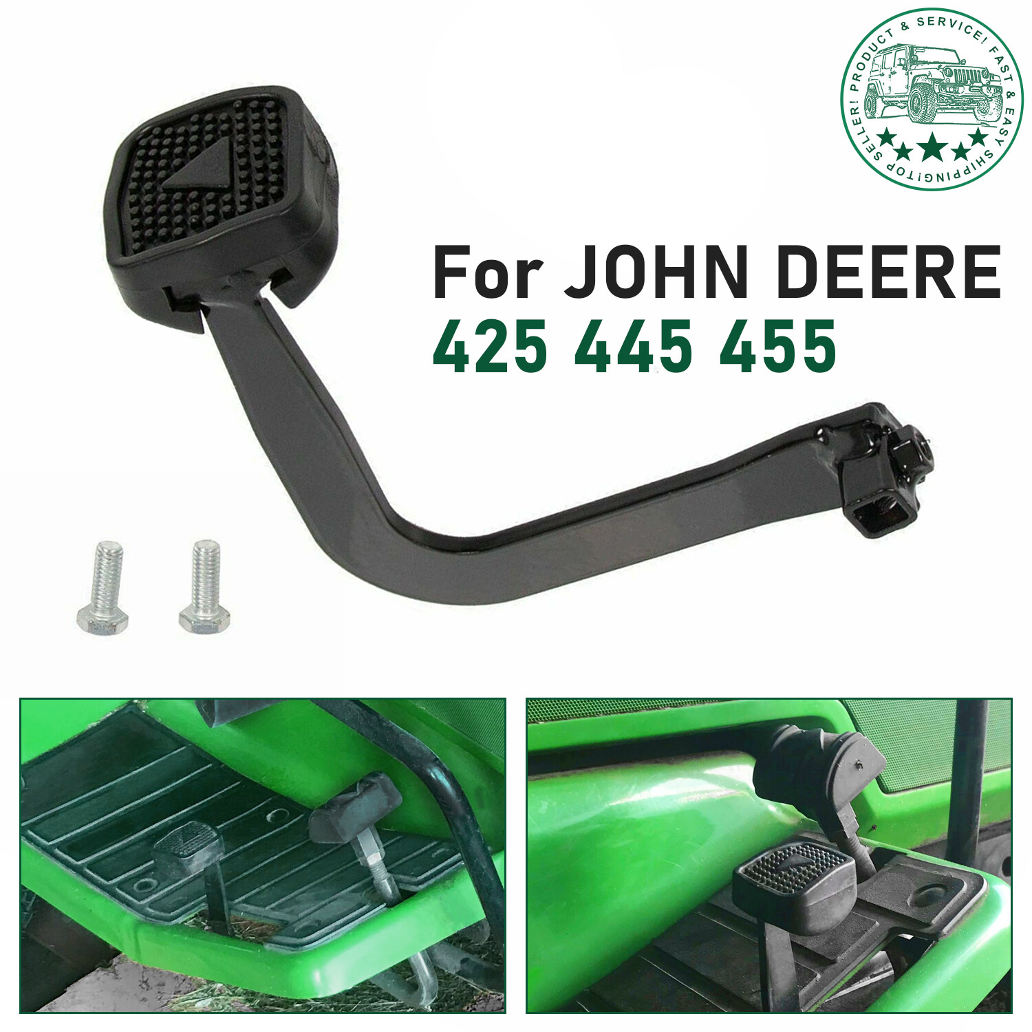 Reverse X-Pedal with Rubber Pad For John Deere 425-445-455 “Revised/Enhanced”