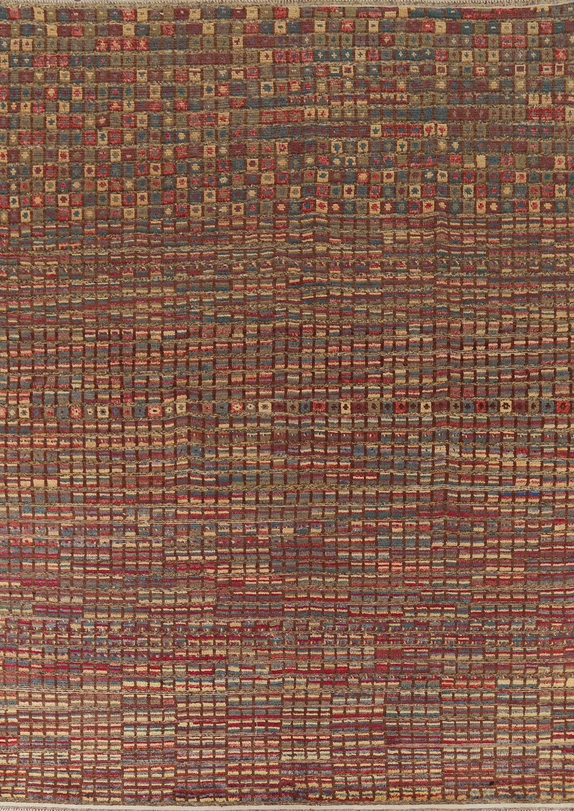 Checkered Moroccan Modern Area Rug 8×10 Hand-knotted Wool Oriental for Any Room