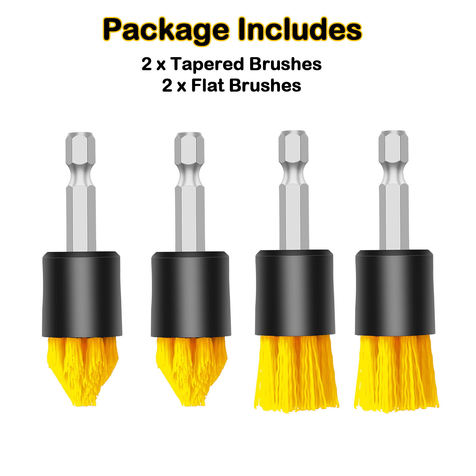 4X Drill Brush Set Power Scrubber Attachments Car Carpet Tile Grout Cleaning Kit