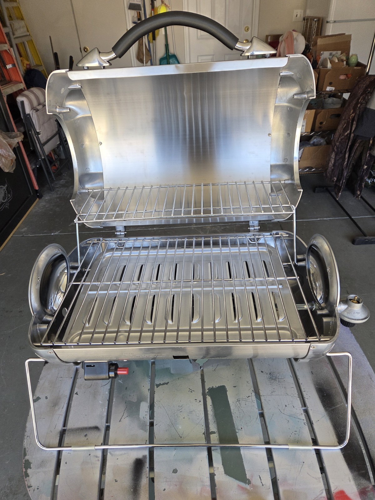 George Foreman GP324SS Portable Propane Grill 7800 BTU Stainless Steel