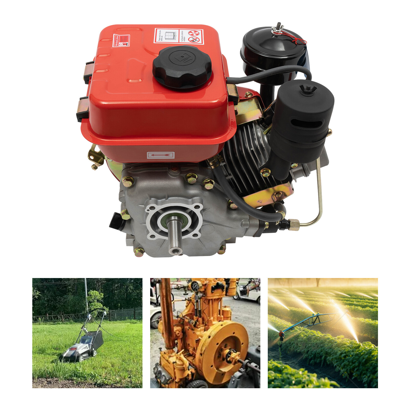 4-Stroke 6 HP Engine Single Cylinder Air Cooled For Small Agricultural Machinery