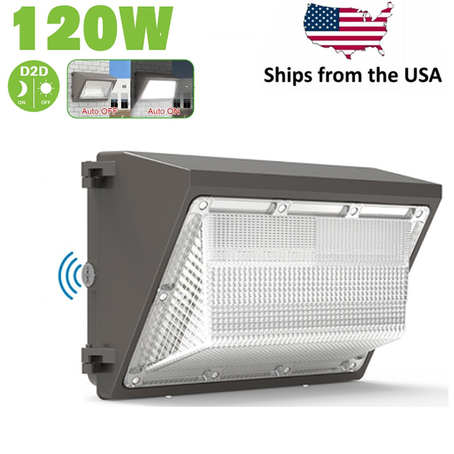 120W Led Wall Pack Light Outdoor Commercial Industrial Security Wall Light 5000K