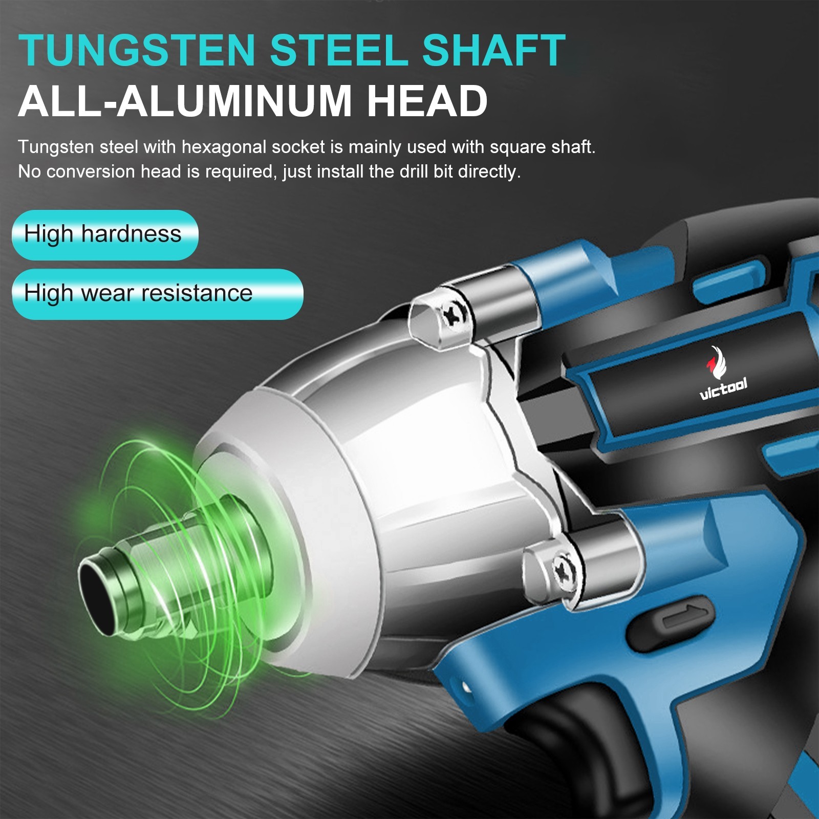 21V Brushless Impact Wrench Cordless Electric Screwdriver Rechargeable Drill Dr