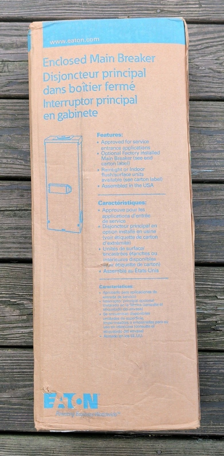 Eaton ECCVH200R Outdoor 200A Enclosed Main Breaker. New