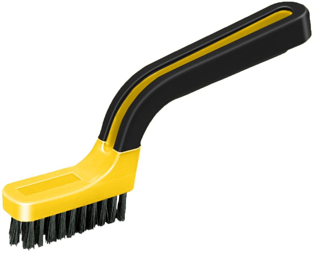 Narrow Nylon Stripper Brush, Soft-Grip Handle, Cleaning Tool, Tile & Grout