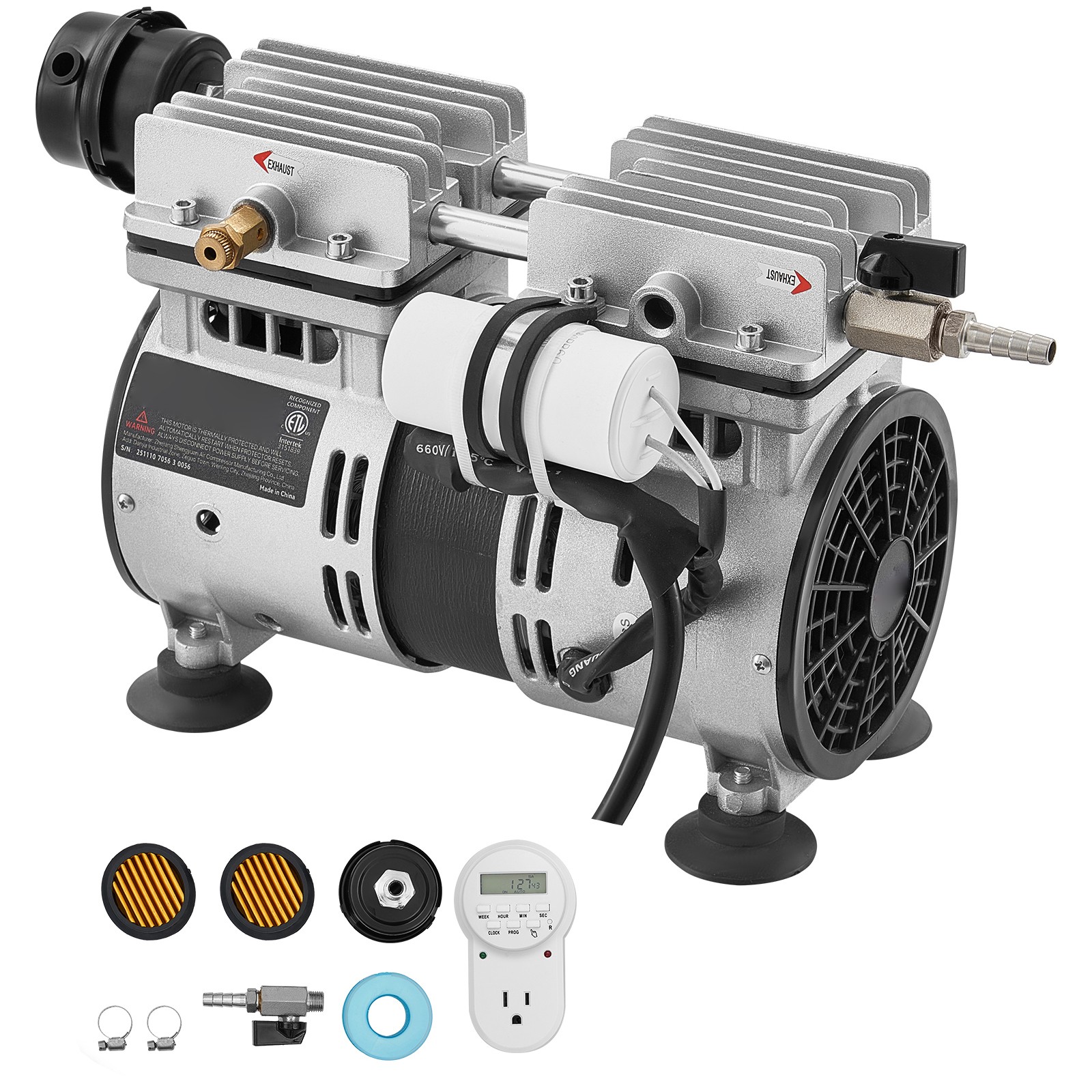 Uimoso Pond Aerator for Lakes up to 3Acres with 5.2CFM 3/4HP Air Compressor 550W