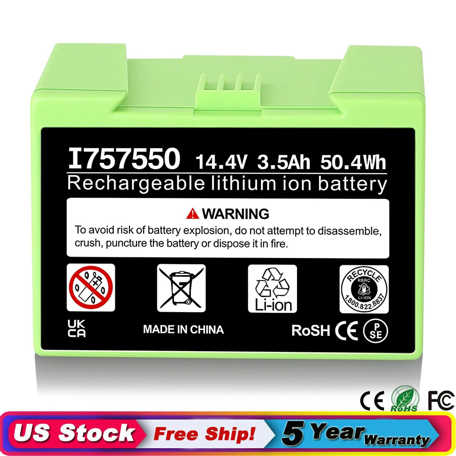 2x For iRobot Roomba ABL-D1 3.5Ah Battery i3 i4 i7 e5 7150 7550 5150 e5158 e5154