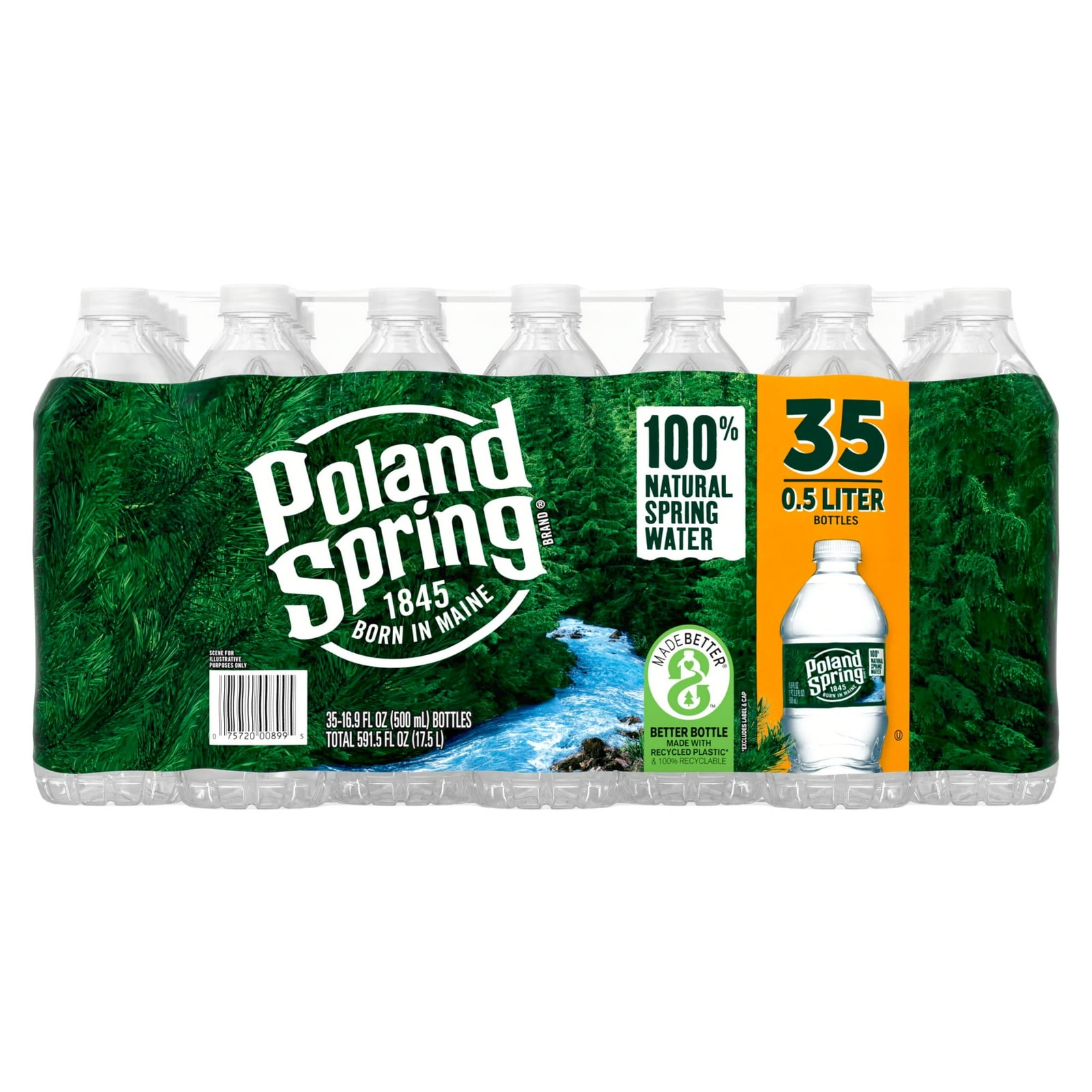 Poland Spring 100% Natural Spring Water, 16.9 Fl Oz (24 Pack)