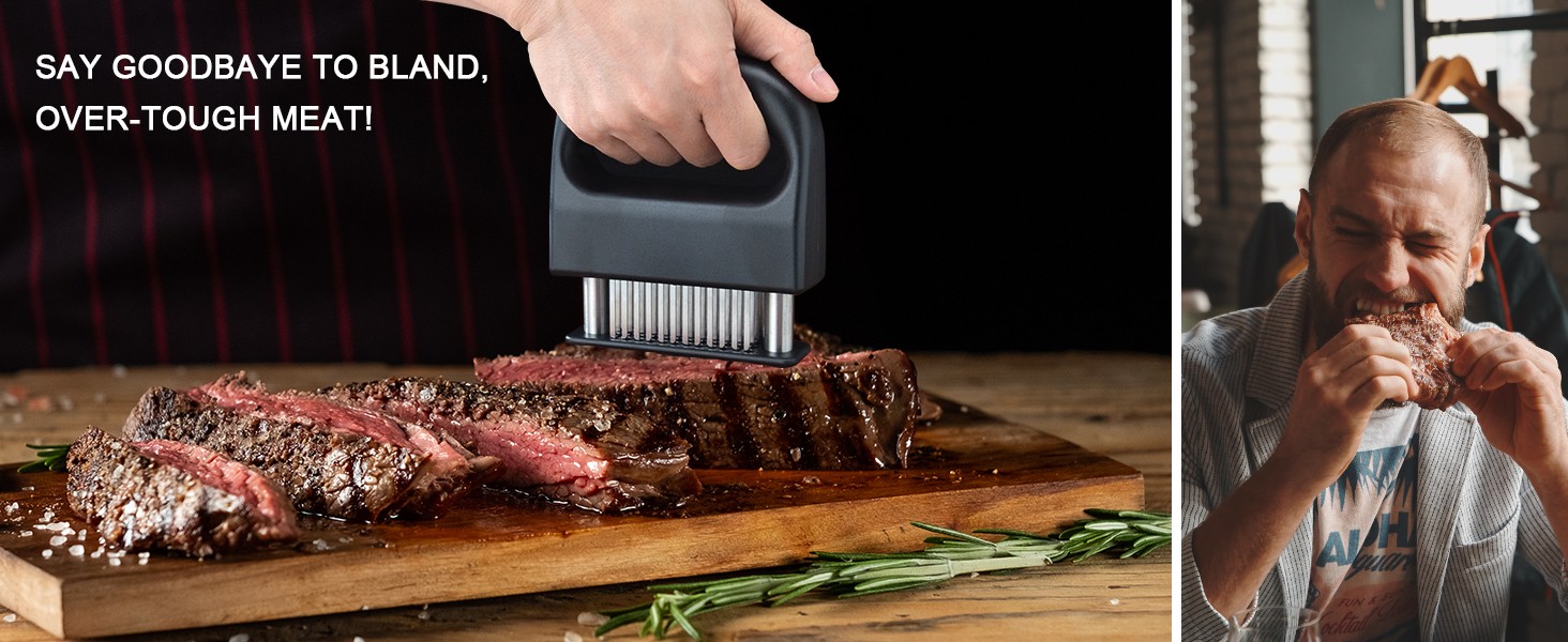 Meat Tenderizer, Meat Tenderizer Tool with 48 Stainless Steel Ultra Sharp Needle