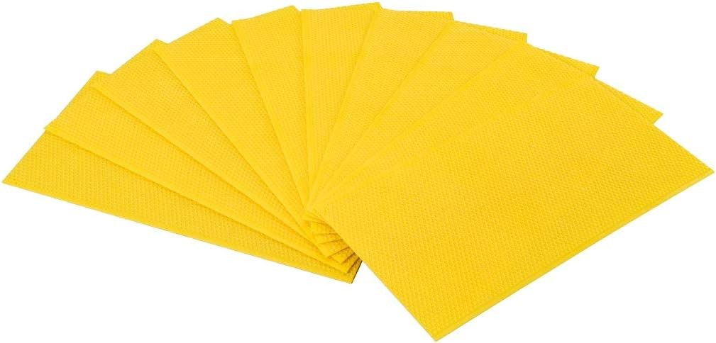 Yellow Wax Coated Beehive Foundation Sheets, Deep 8-1/2″, for Frames