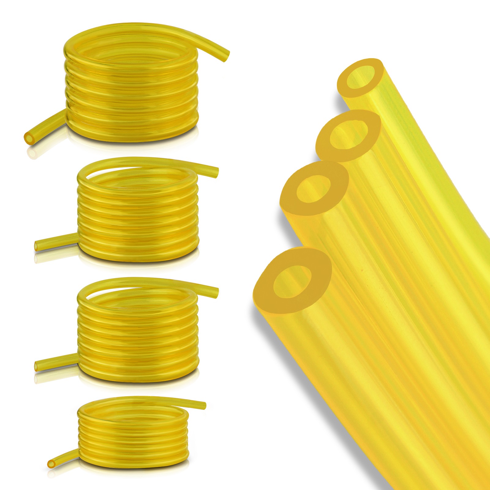 4 Sizes Gas Fuel Line Hose Yellow 32Ft Fuel Tube for 2 Cycle Small Engine