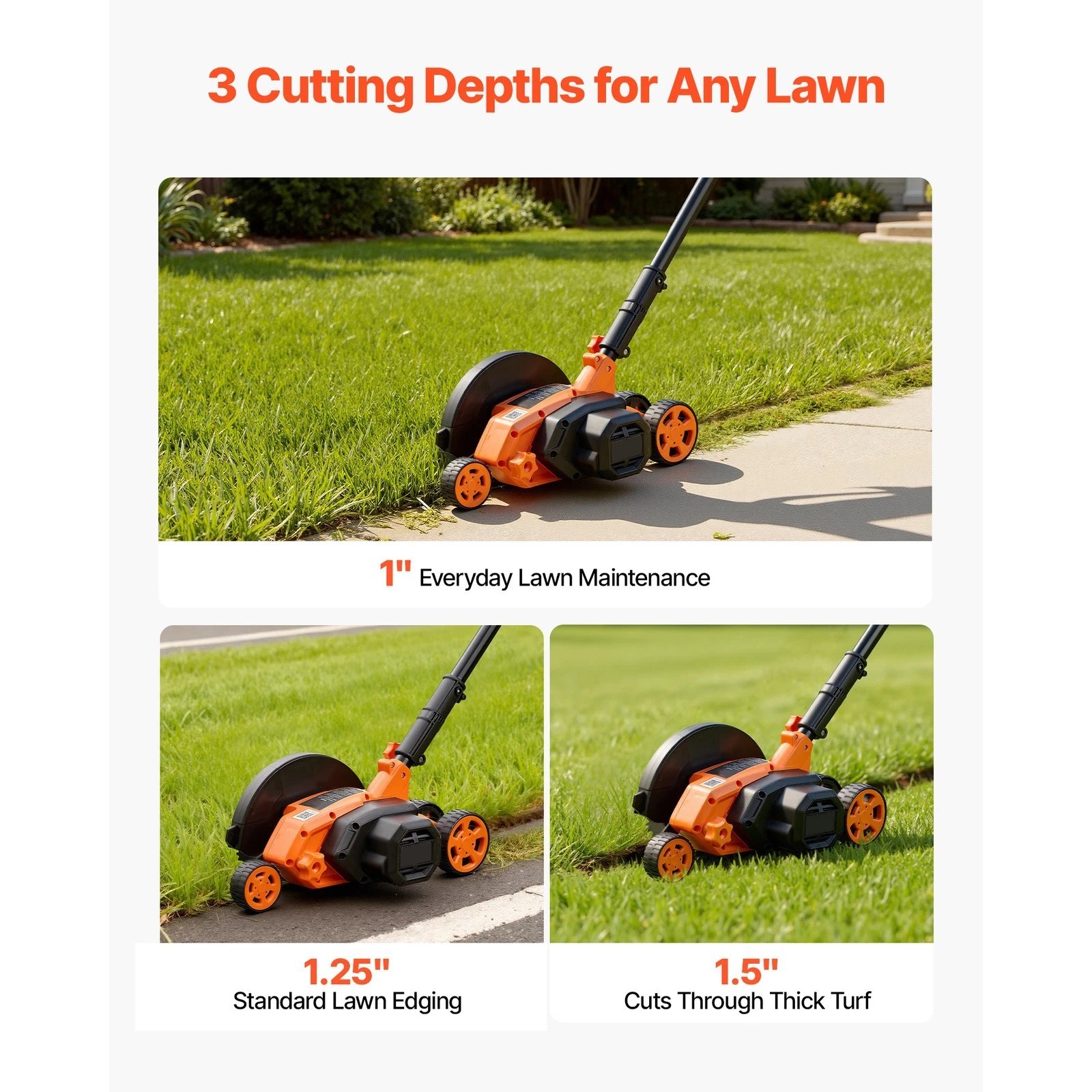 Uimoso Electric Lawn Edger with 8-inch Blade, 12 Amp Motor, 4000 RPM