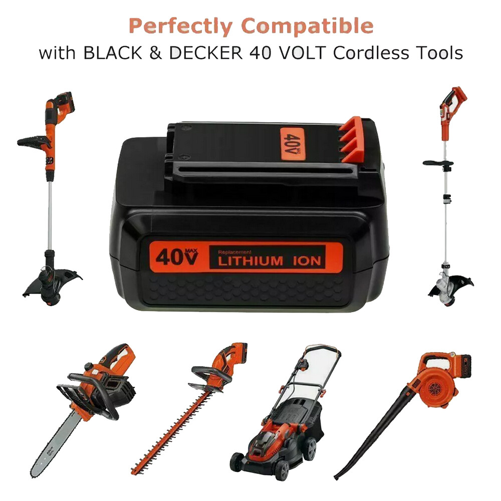 40 Volt 4.0Ah Lithium Battery for Black and Decker 40V Max LBX2040 LBXR36 LSW36