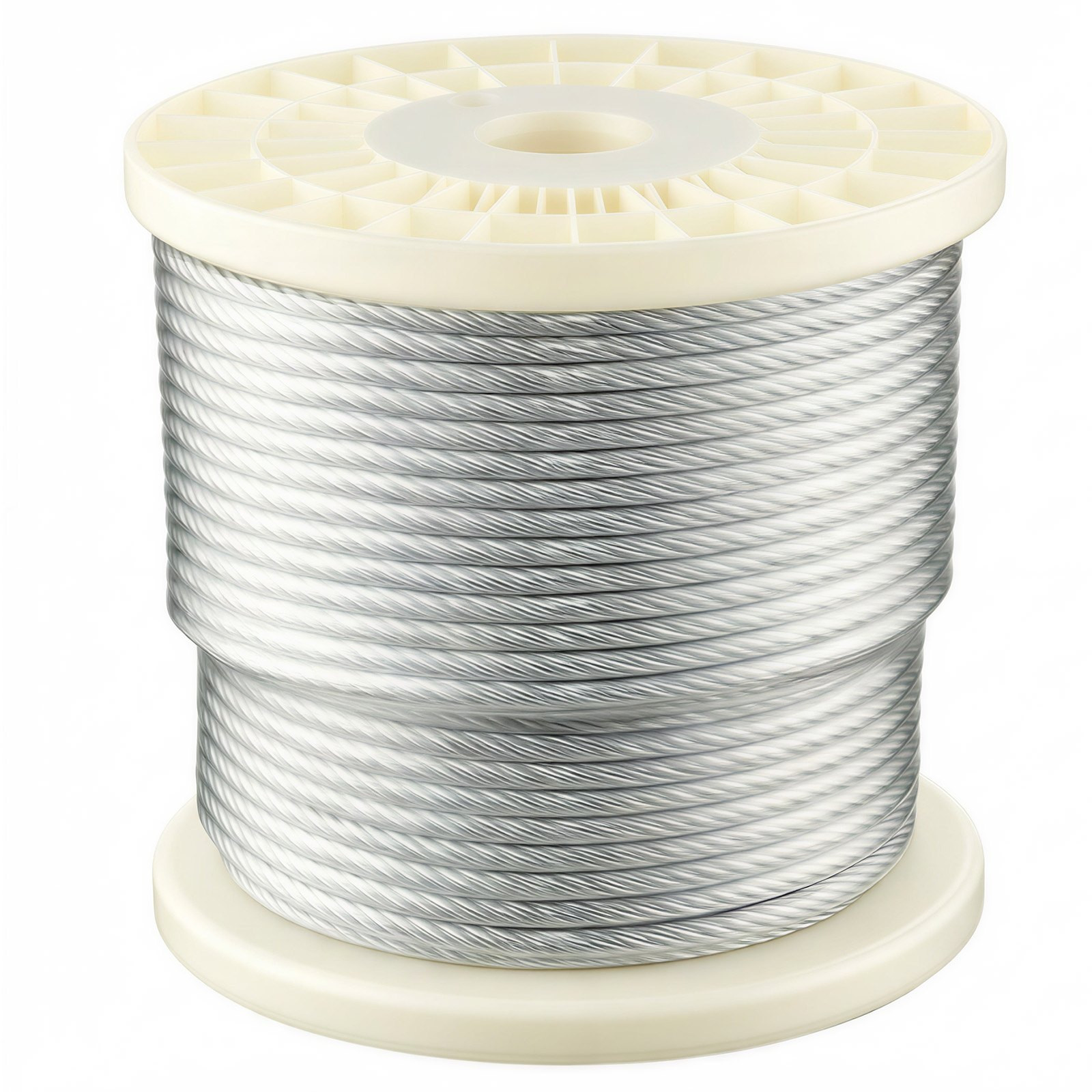 VEVOR 1/4 Inch Wire Rope, 250 ft Length, Zinc Galvanized Carbon Steel Cable with