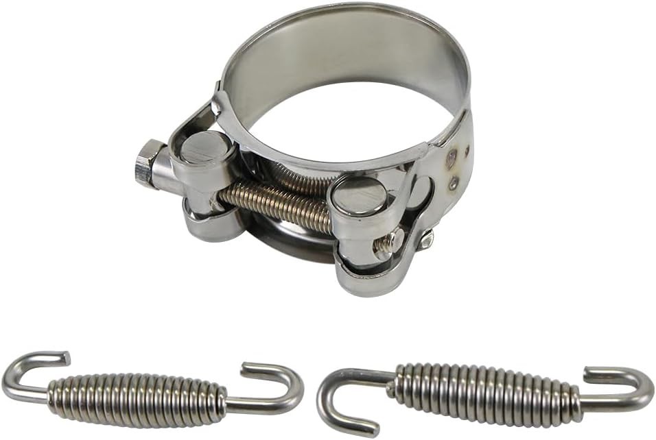 Motorcycle Exhaust Mid Pipe with Clamps – Muffler Adapter Connect