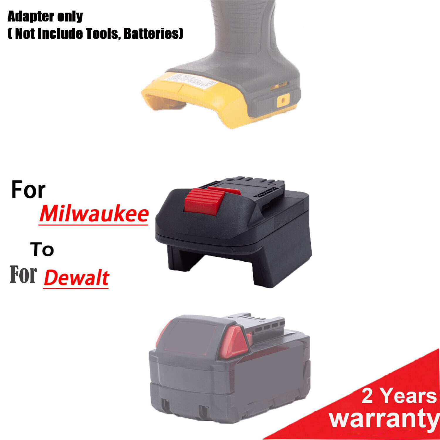 MIL18DL Adapter For Milwaukee 18V Battery to Convert for Dewalt 20V Max Tools