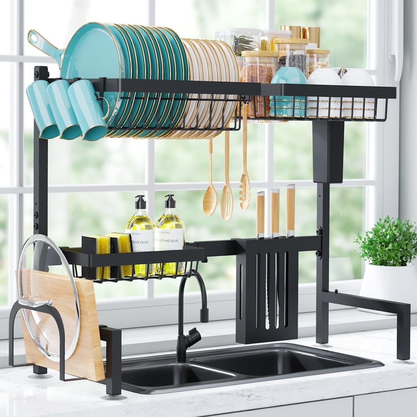 Dish Drying Rack Large Over The Sink Dish Drainer Drying Rack Kitchen Organizers