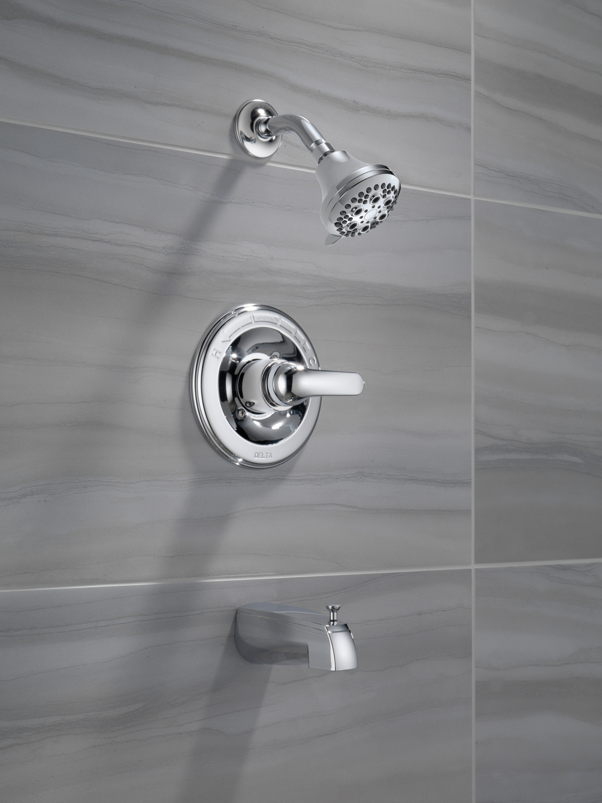 Delta Tub and Shower Trim w/ Valve Handle Accent Chrome-Certified Refurbished