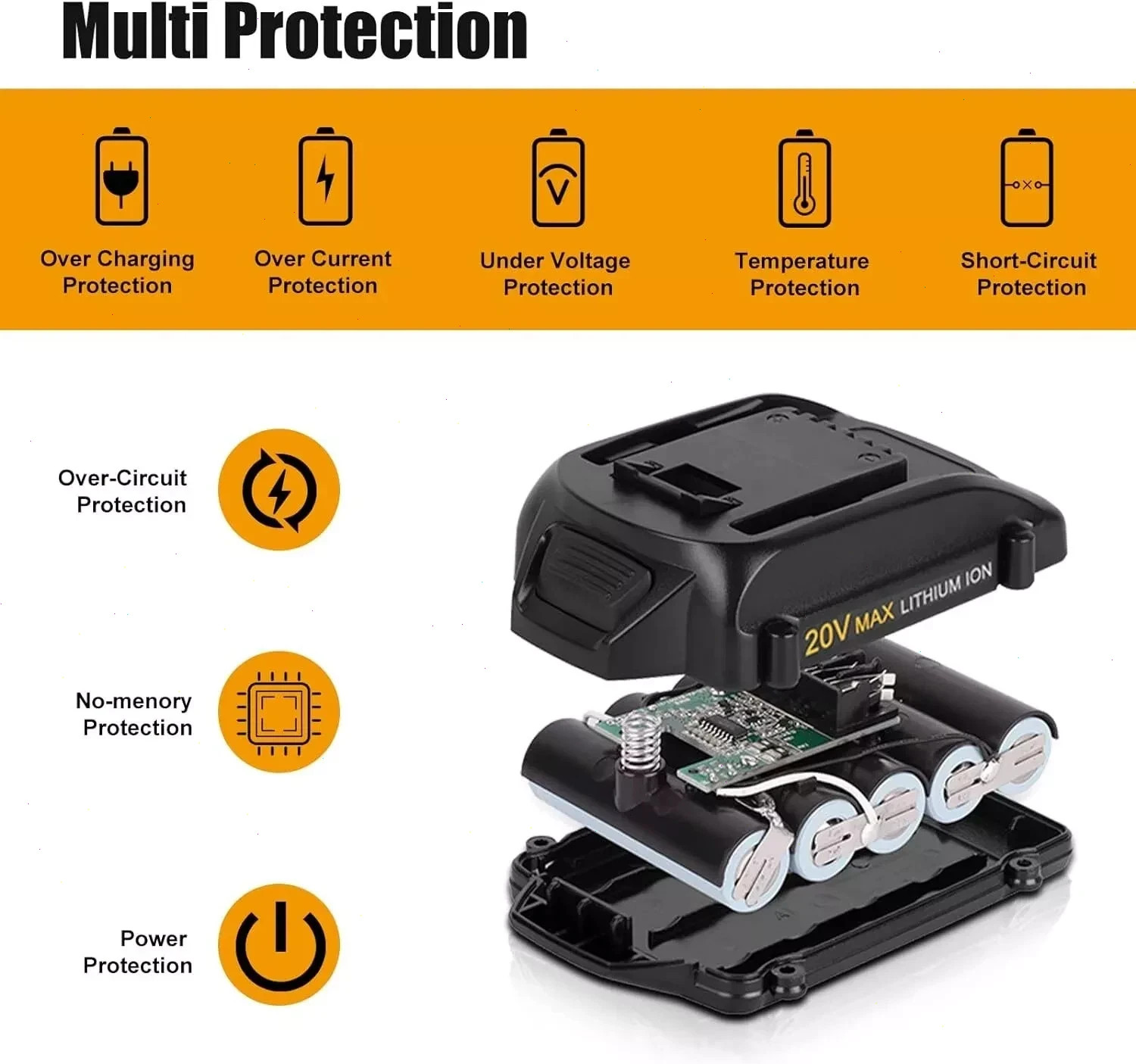 2pack For WORX 20V MAX Extend Lithium Battery 20 Volt WA3520 WA3525 / Charger