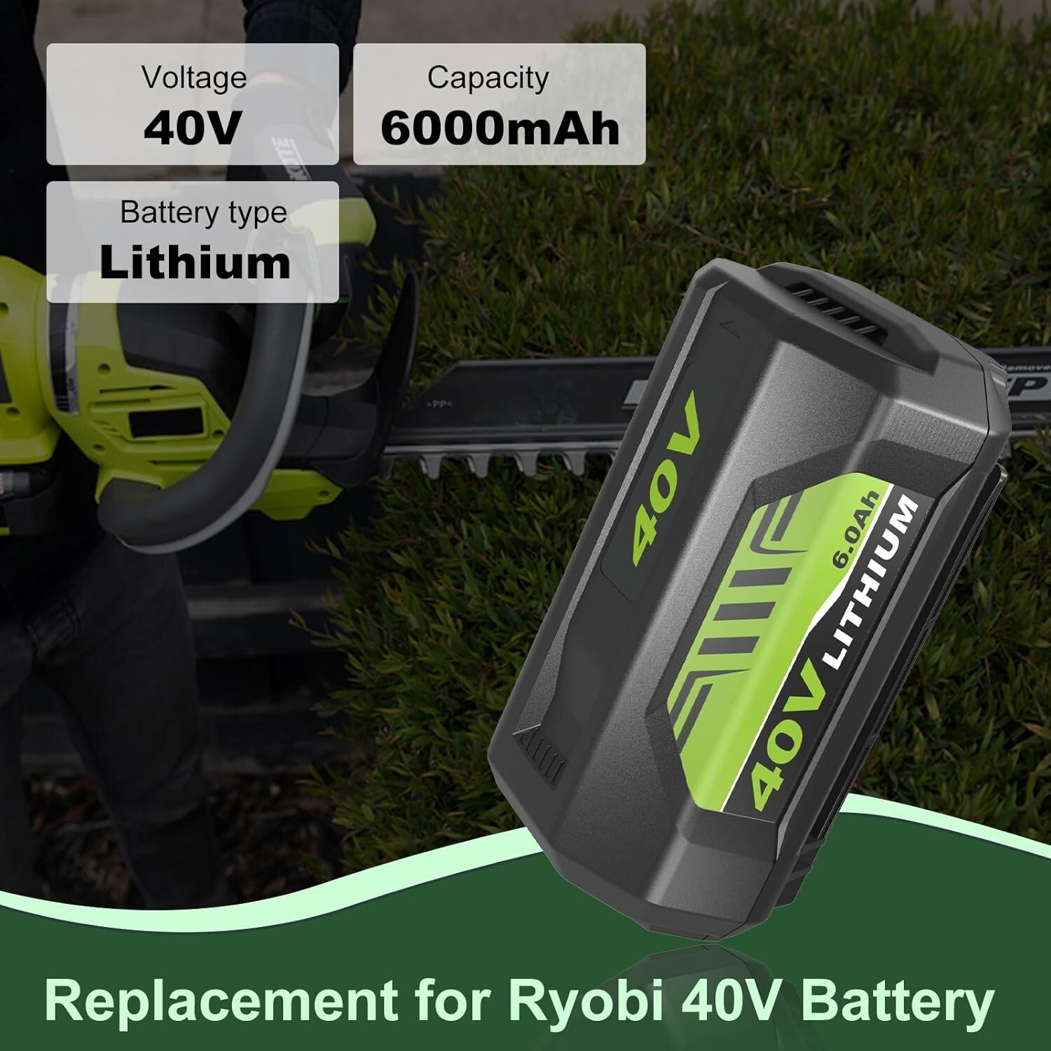 6000mAh Battery or Rapid Charger For Ryobi 40 Volt Lithium OP4050 OP40602 Tool