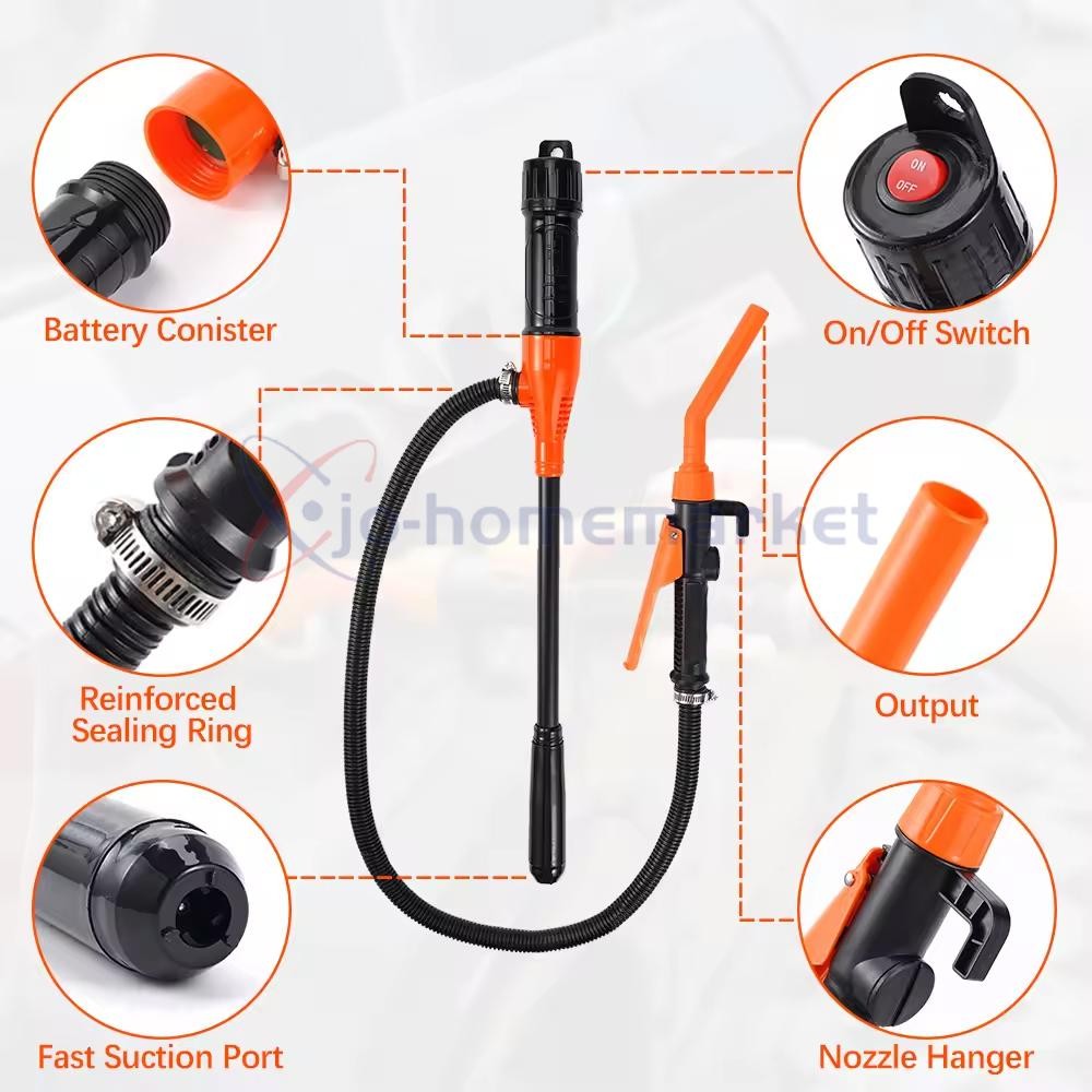 Battery Powered Electric Fuel Transfer Pump Portable Gas Oil Liquid Pump
