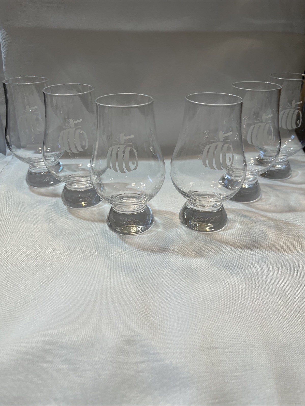Glencairn Glass Set of 6 Official Whisky Glass *NEW With Whiskey Barrel Etching