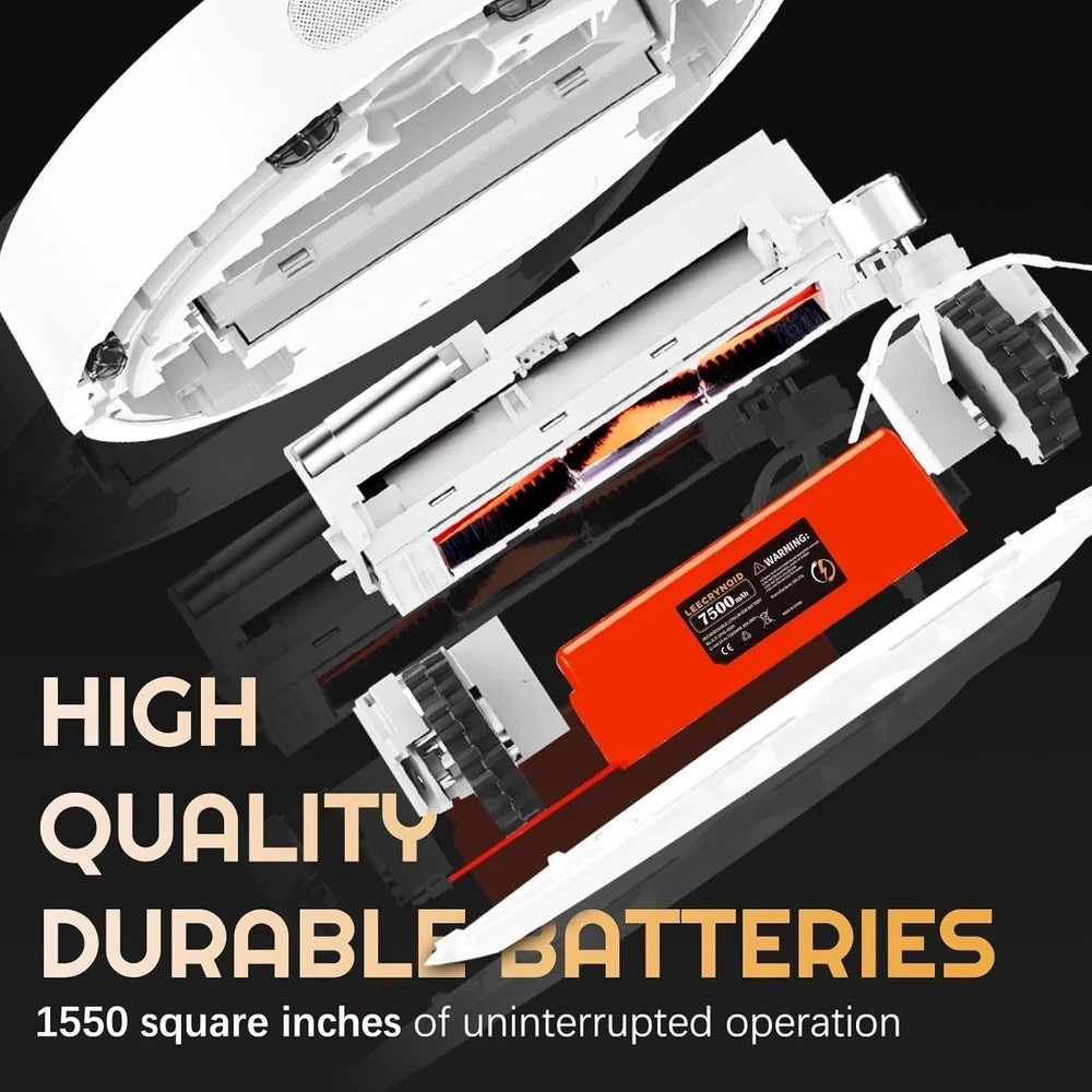 Upgraded 7500mAh 14.4V Replacement Battery for Roborock S4 S5 S6 S7 Q7 Max S50
