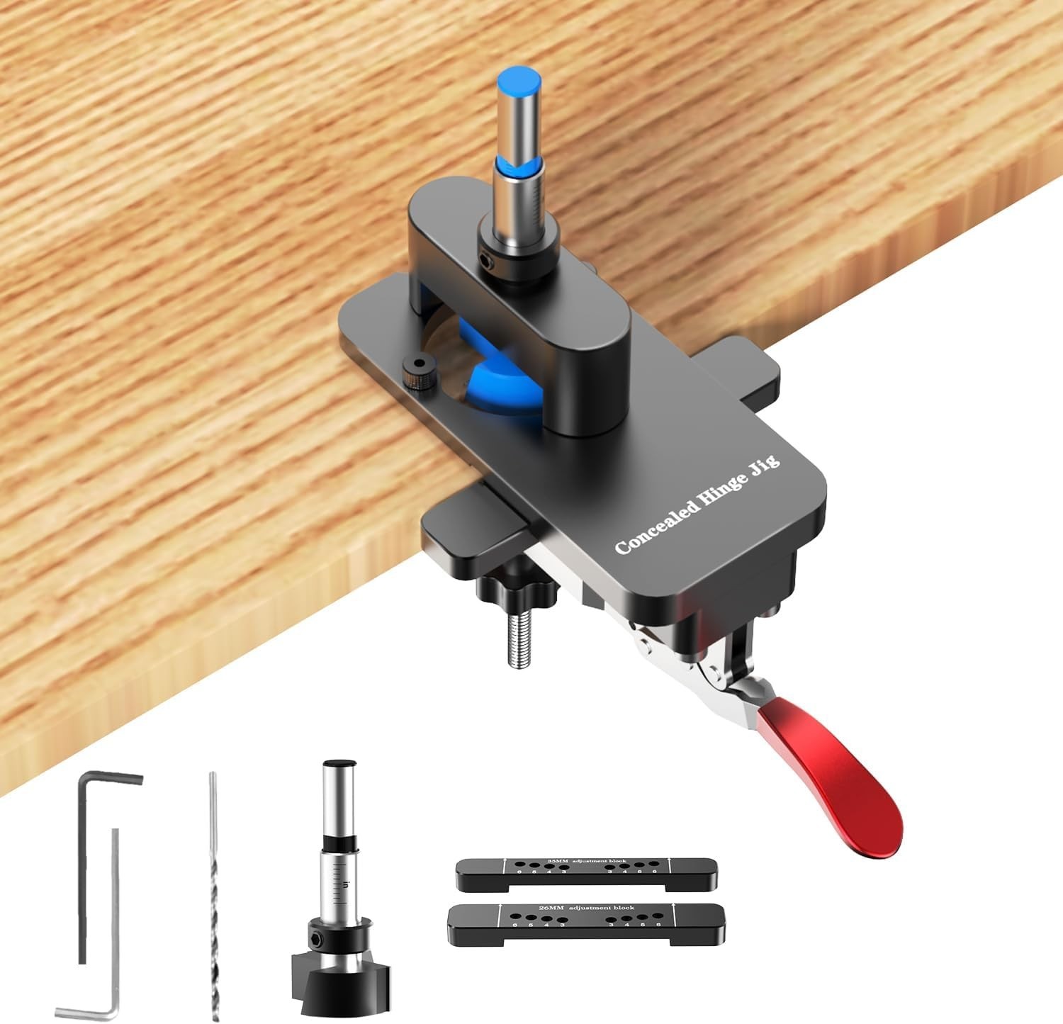 Concealed Hinge Jig, 26mm & 35mm Metal Cabinet door Hinge Jig Hole Drilling w…