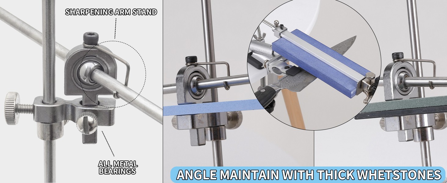 Knife Sharpening System, RX-009 Precision Knife Sharpener, 360° Flip Rotation,