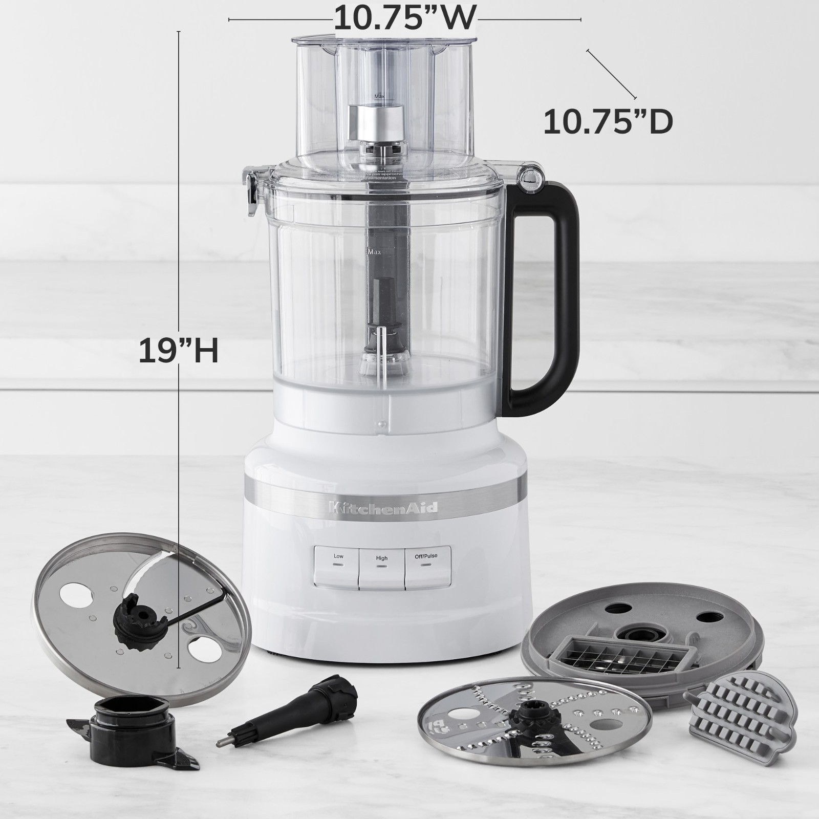KitchenAid® Food Processor with Dicing Kit,White, 13-cup