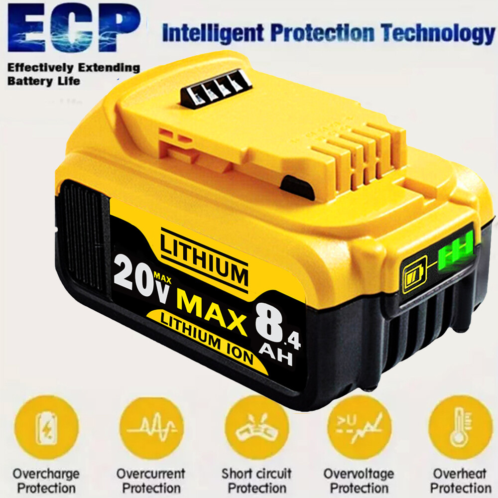 Pack For DeWalt 20V Max 8.0AH Lithium Ion Battery DCB206-2 DCB205-2 or charger