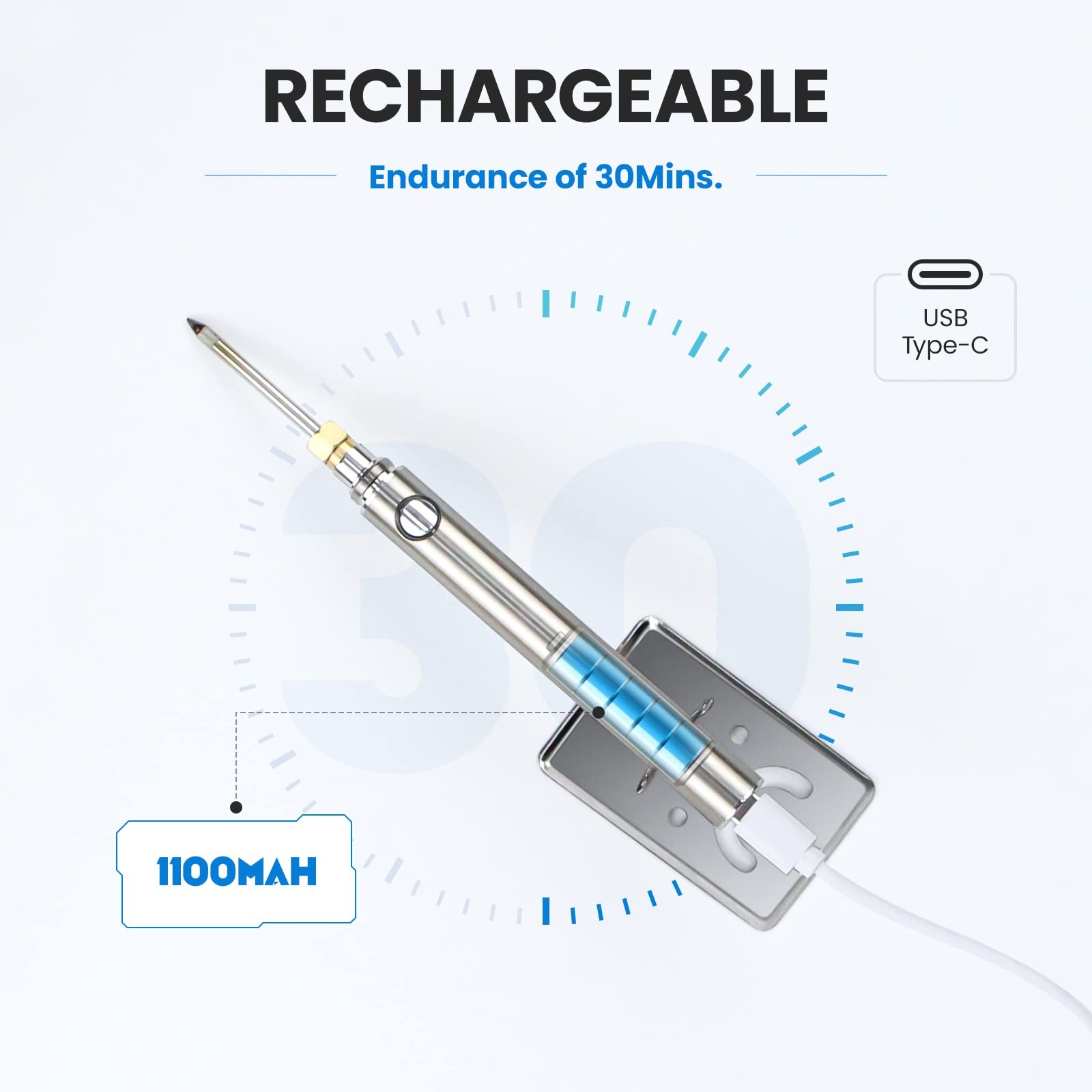 Cordless Soldering Iron Kit, 1100mAh USB Wireless Electric Soldering Gun Pen,…