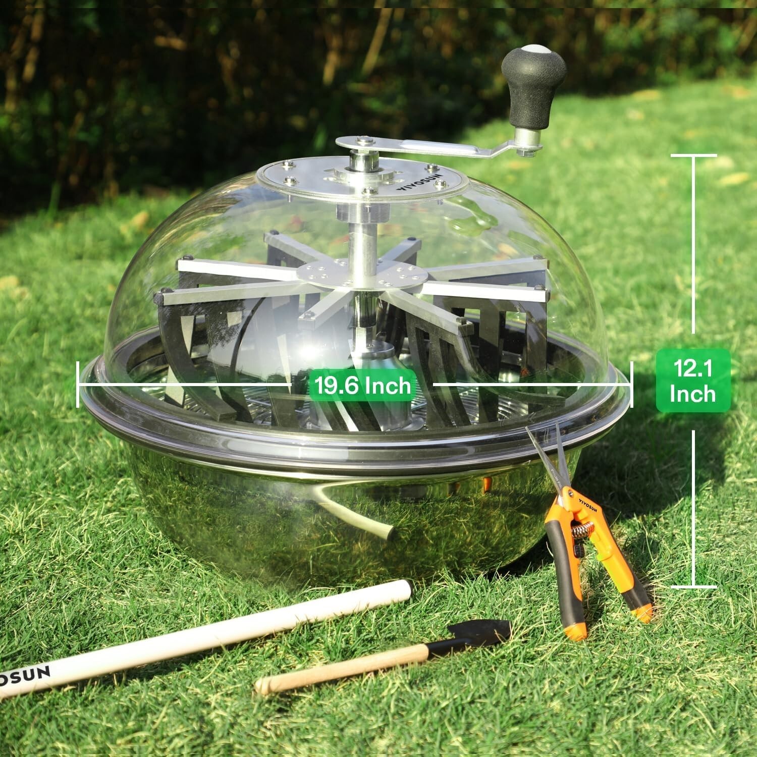 19 inch Bud Leaf Bowl TrimmerClear Visibility Dome,Sharp Stainless Steel Blades