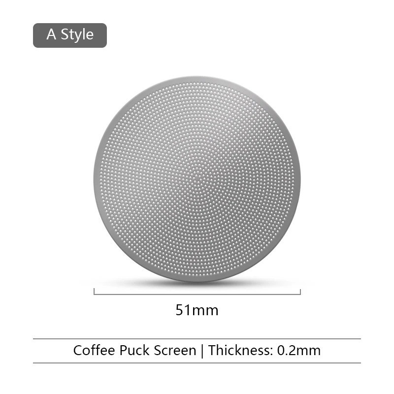 Espresso Puck Screen 0.2mm Stainless Steel Coffee Filter 51/53/58mm Portafilter