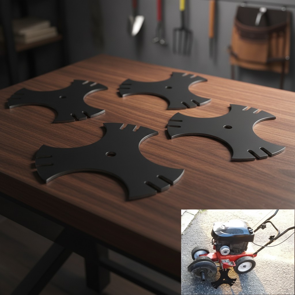 3 Pcs Universal 9″ X 9″ (1/2 Inch Hole) Edger Blade, 3-Side Edger Star Blade for