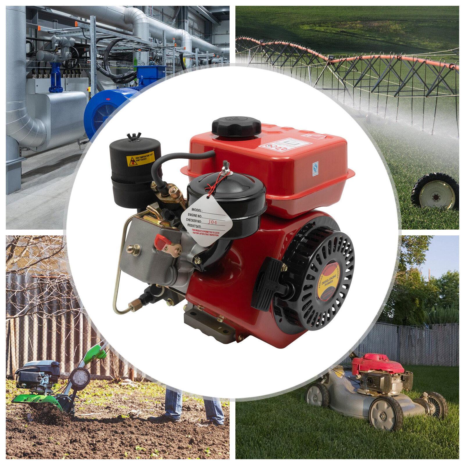 4 Stroke Diesel Engine Motor Single Cylinder For Small Agricultural Machinery