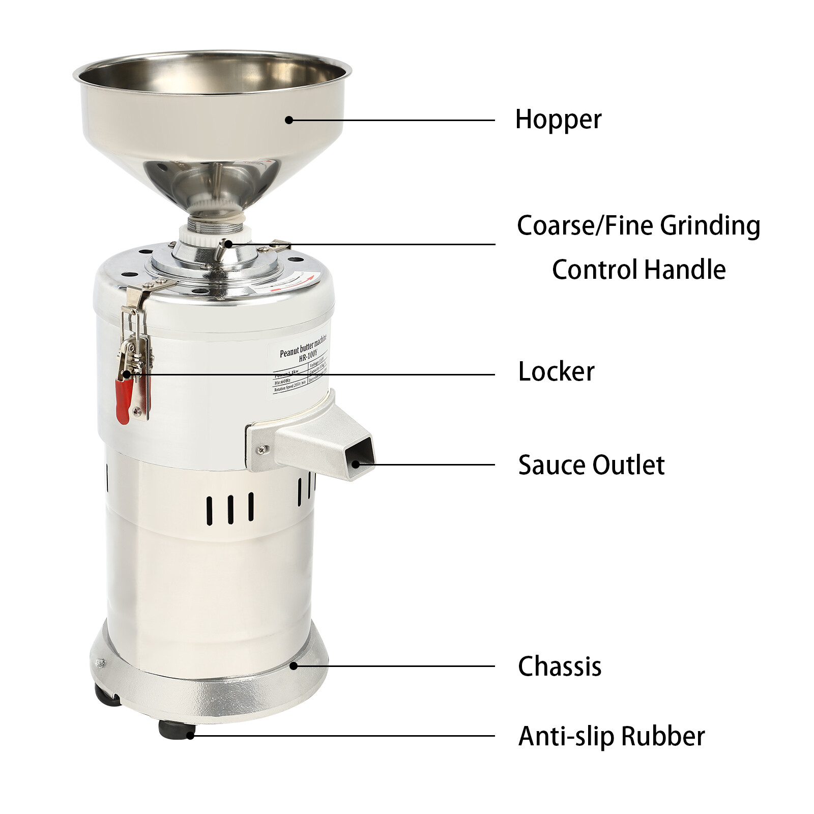 1100W Electric Peanut Butter Machine Grinder Household Nut Maker Grinding