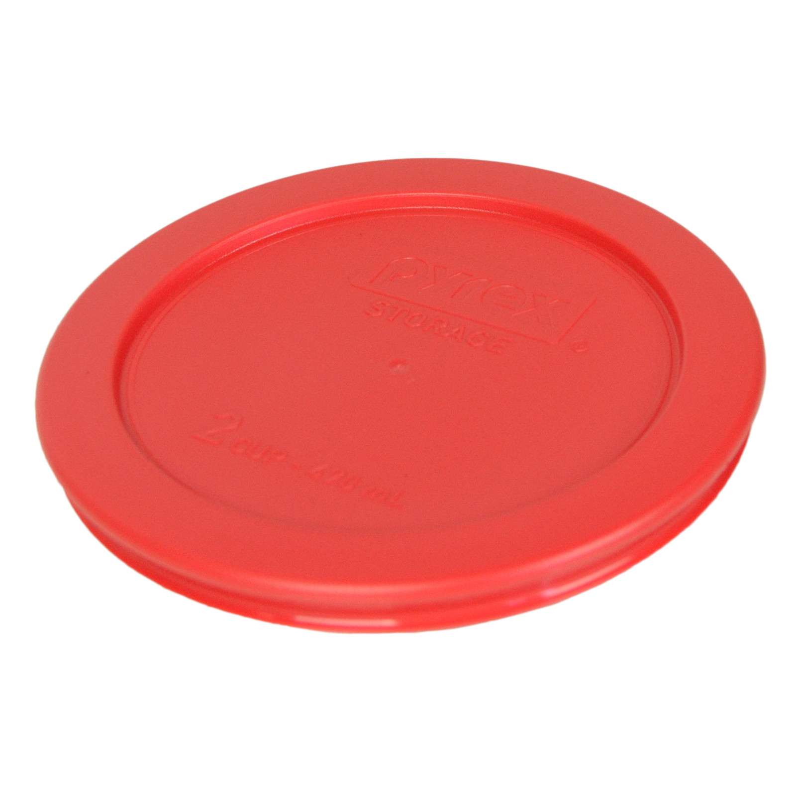 Pyrex 7200-PC Round 2 Cup 5″ Storage Lid Cover 2 Pack Red for Glass Bowl