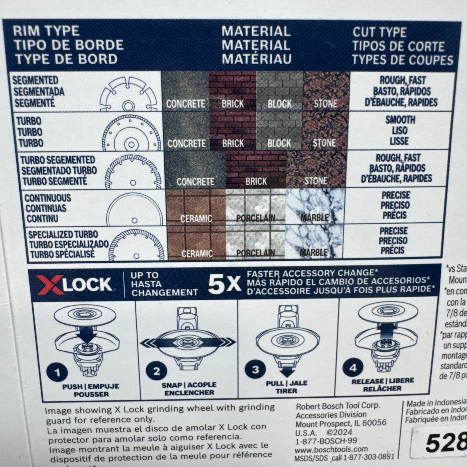 Bosch 4-1/2″ X-LOCK Continuous Rim Diamond Wheel Cutting Blade DBCX04501 NEW (2)