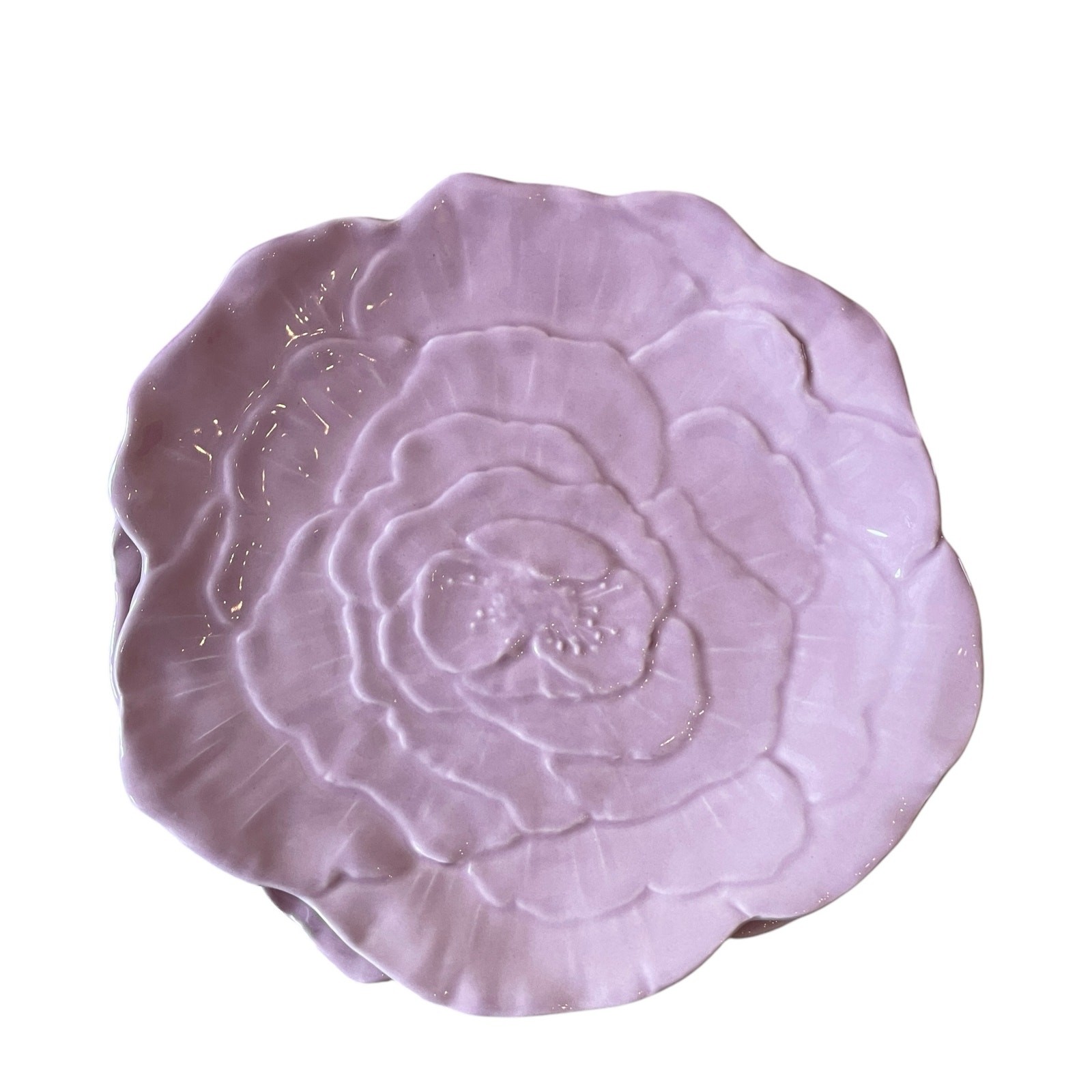 VIETRI Fiori Di Campo Lilac Rose Salad Plates 8.5in Set of 4 New
