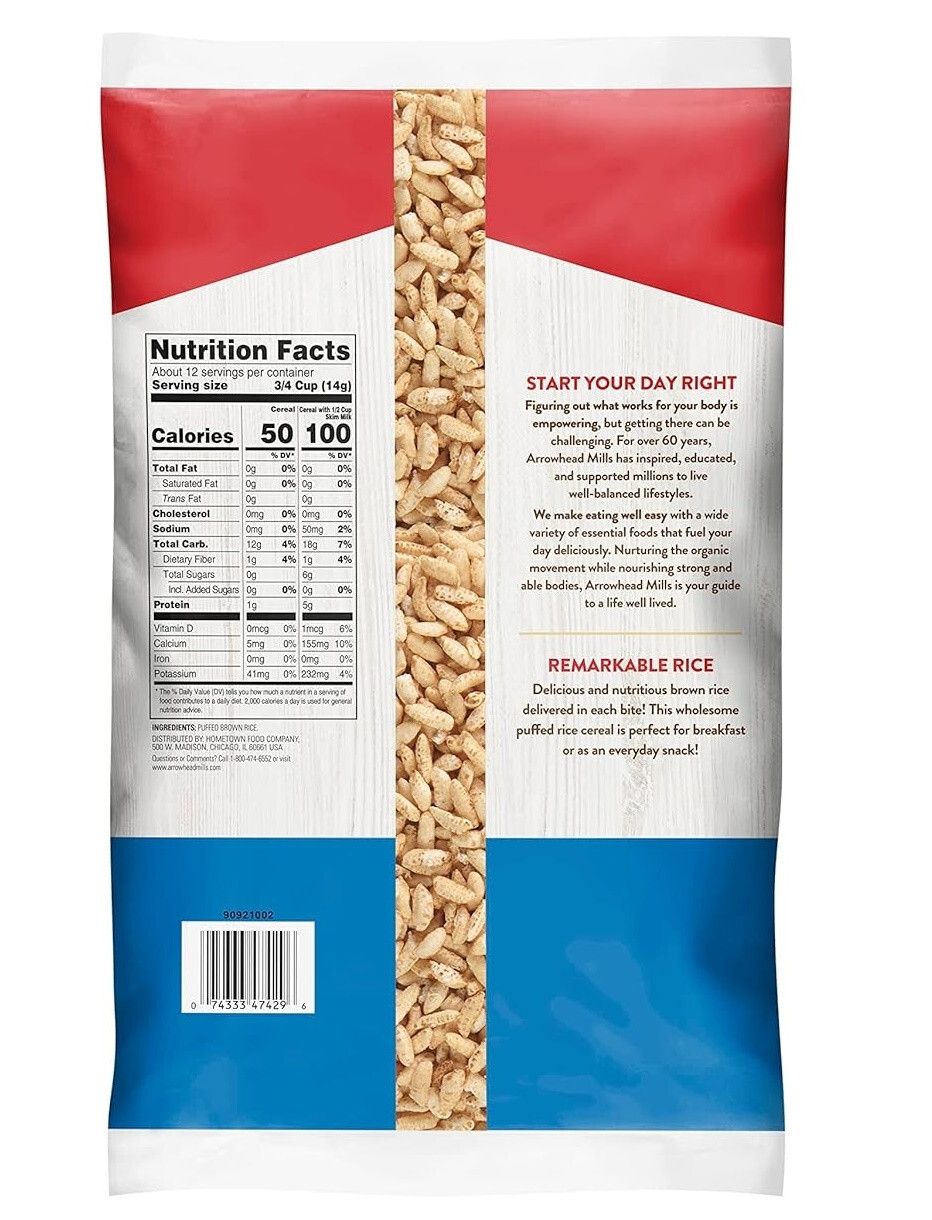 Arrowhead Mills Cereal, Puffed Rice, 6 Ounce (Pack of 3) – NEW FAST SHIPPING
