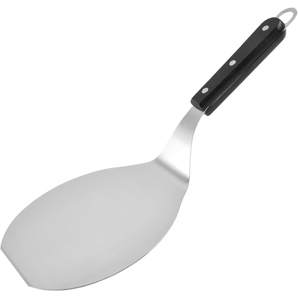 Stainless Steel Pizza Peel with Wood Handle 6.5 x 6.6 Inch Circular Arc Shovel