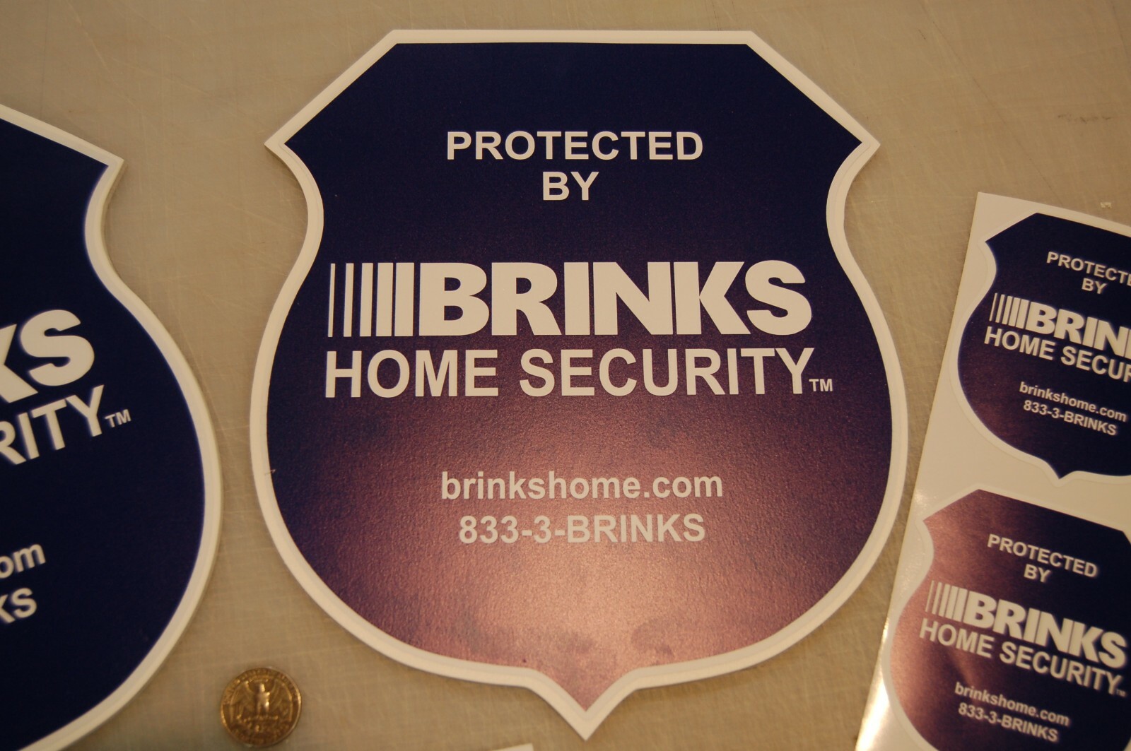 New Look BRINKS BURGLAR 2 security yard sign 8 +2 bonus sticker HOME SHOP ALARM
