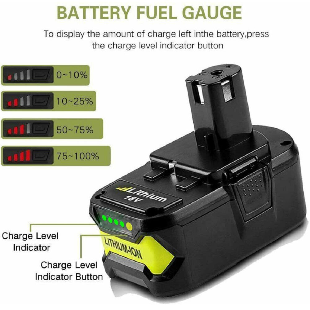 For RYOBI P108 18V One+ Plus High Capacity Battery 18 Volt Lithium-Ion New 6.0AH