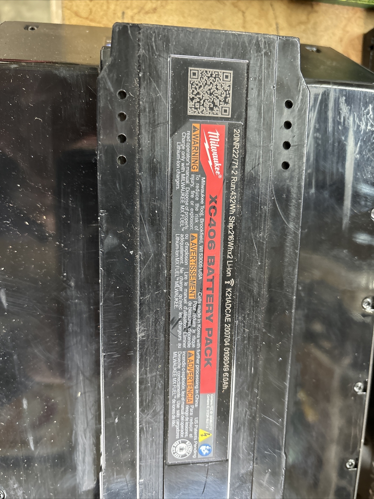 Lightly Used Milwaukee MX FUEL Lithium-Ion REDLITHIUM XC406 Battery Pack