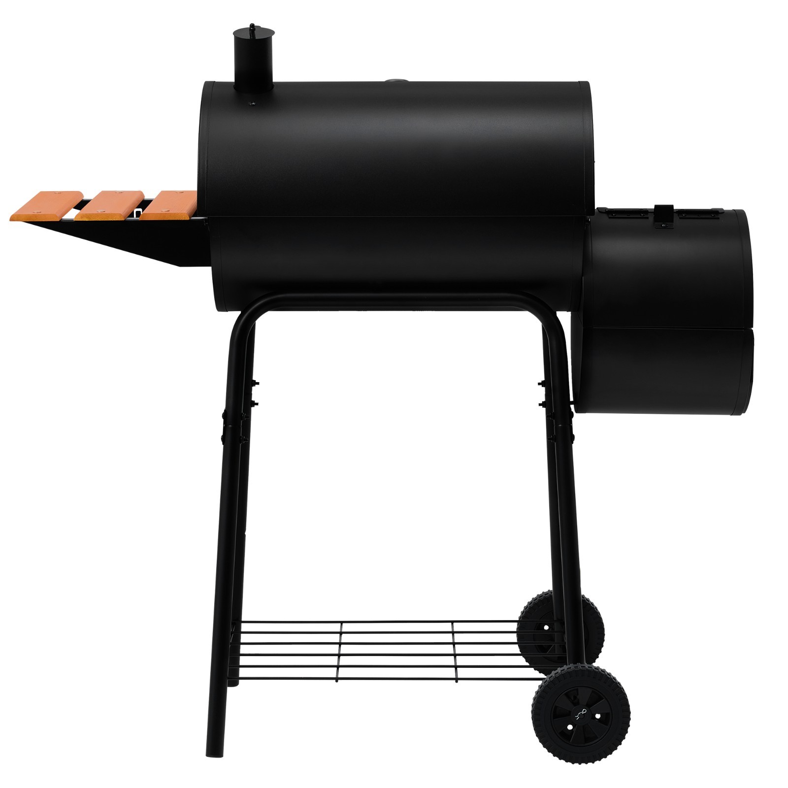 Royal Gourmet Barrel Charcoal Grill with Offset Smoker for Outdoor Grilling