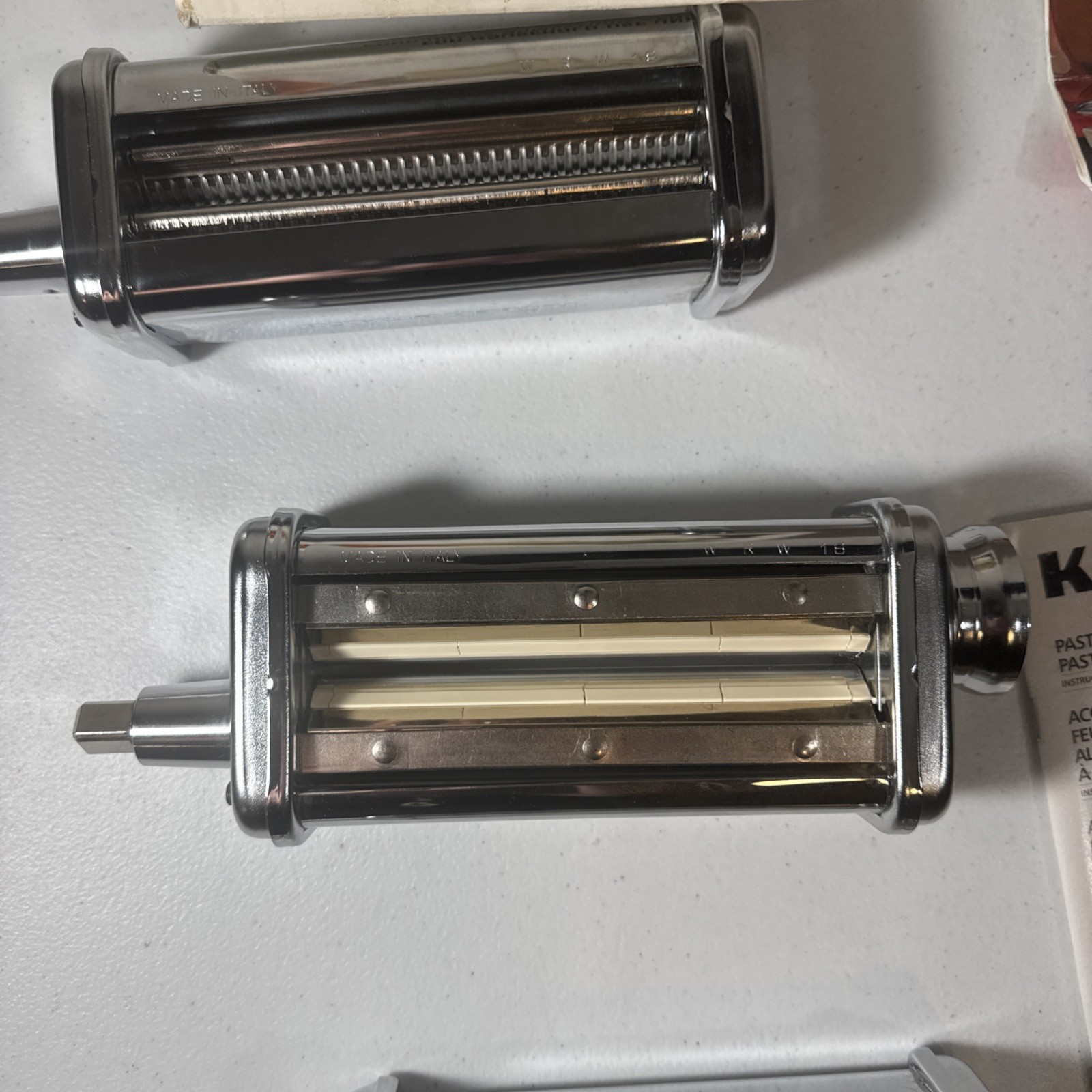 Kitchen Aid 3 Piece Pasta Roller & Cutter Made in Italy Read Description