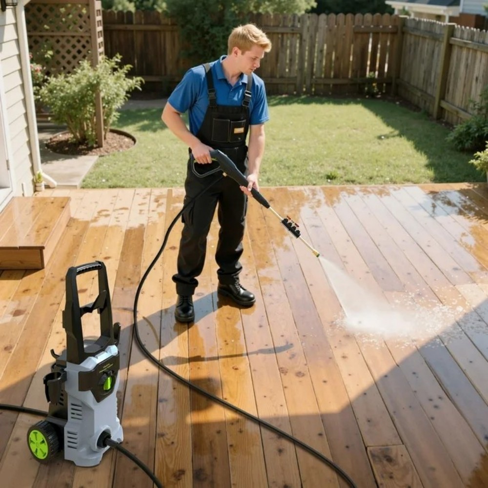 Electric Pressure Washer 4 Quick Nozzles High Pressure Cleaning Machine Portable
