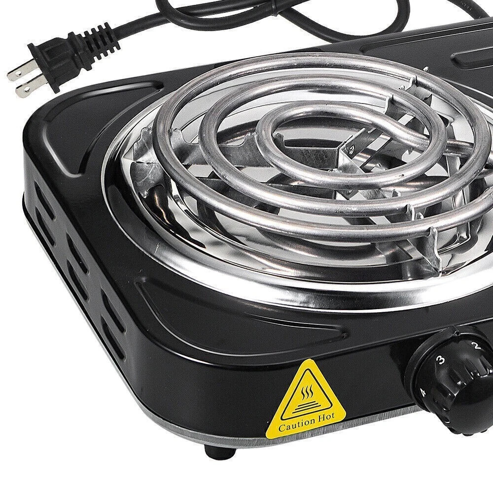 Portable Kitchen Electric Double Burner Hot Plate Cooktop Cooking Stove 2000W